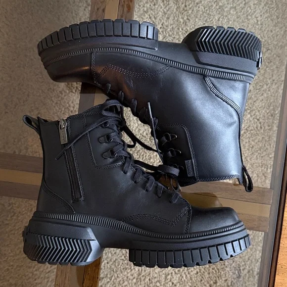 Sorel ONA AVE Women’s Black Waterproof Leather Platform Combat Boot Size 9 - Picture 10 of 17